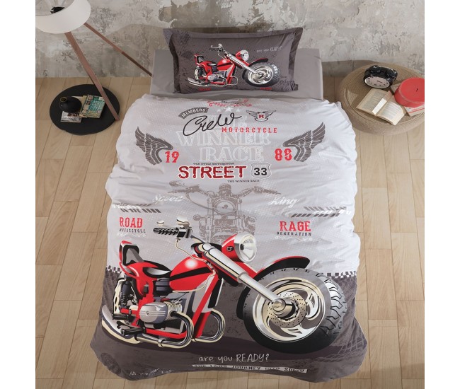 Lenjerie de pat ranforce 100% bumbac - o persoana (street king)